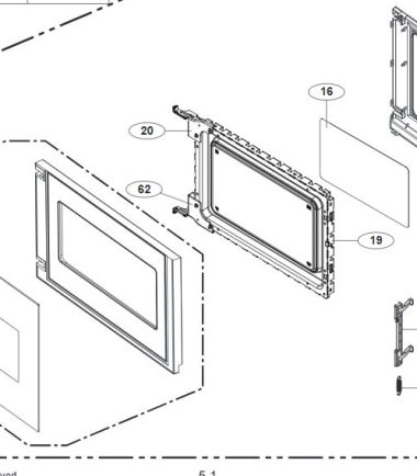 CONJUNTO FRONTAL DE LA PUERTA EBZ64666455